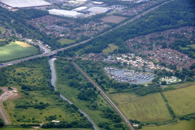 Aerial view of Preston Brook